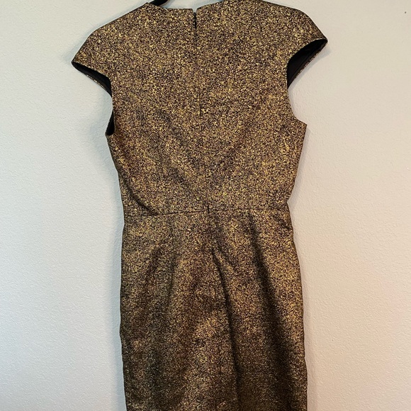 DVF metallic Hadlie dress size 2 Blk/gold - Picture 9 of 12